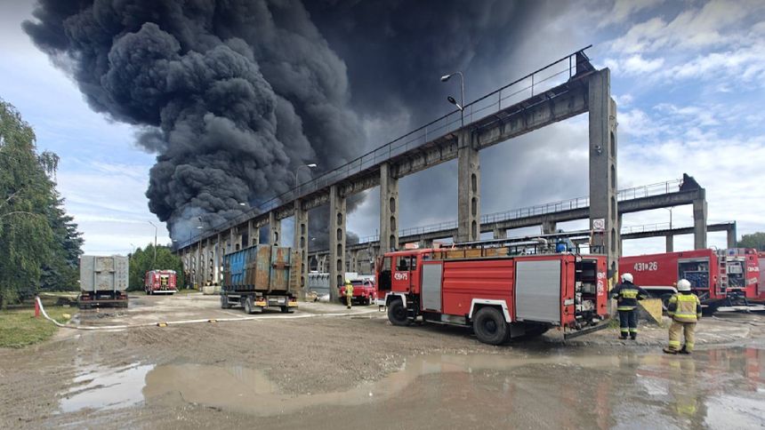Pożar składowiska odpadów