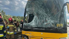 Wypadek autobusu na Moście Siekierkowskim