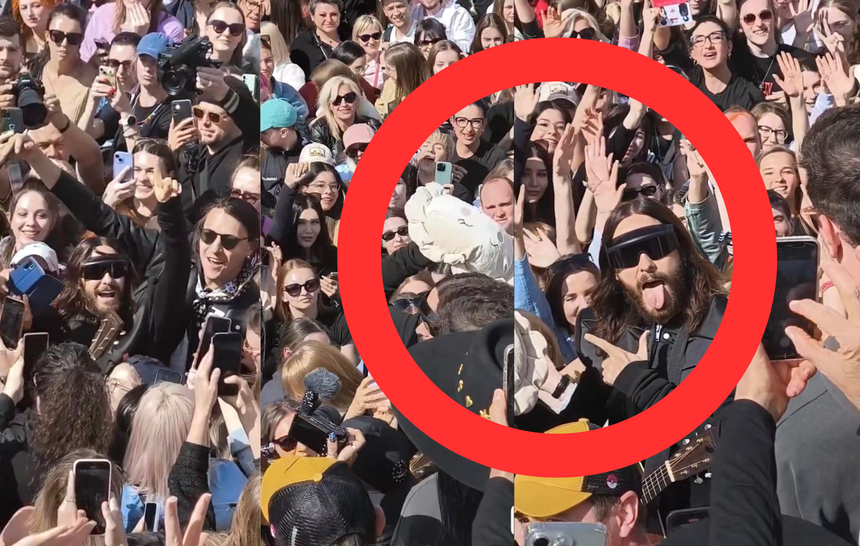 Jared Leto na Rynku Głównym w Krakowie