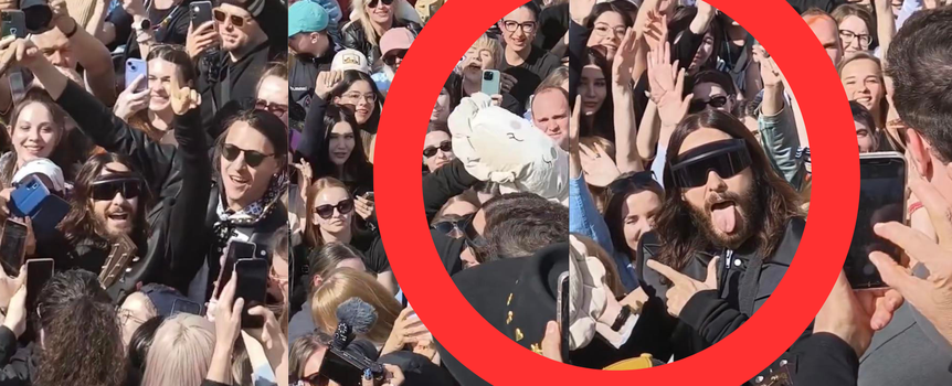 Jared Leto na Rynku Głównym w Krakowie