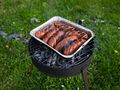 Grill z kiełbaskami