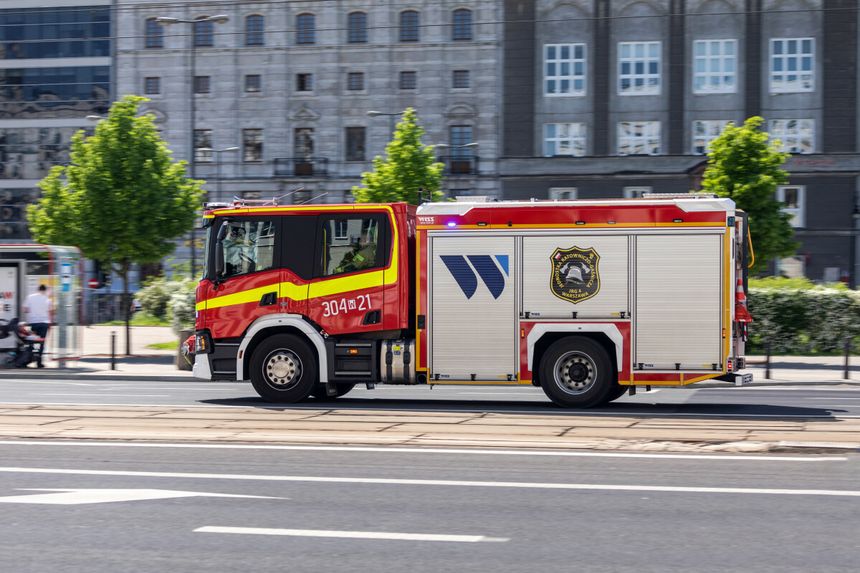 Pożar wieżowca w Warszawie
