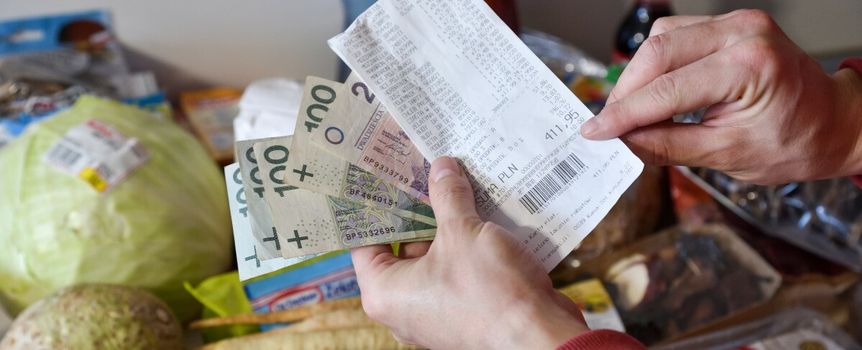 paragon, pieniądze i zakupy