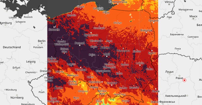 mapa zagrożenia pożarowego lasów