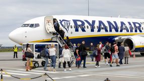 Samolot Ryanair na lotnisku w Bydgoszczy