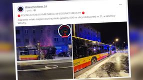 autobus spłonął we Włochach