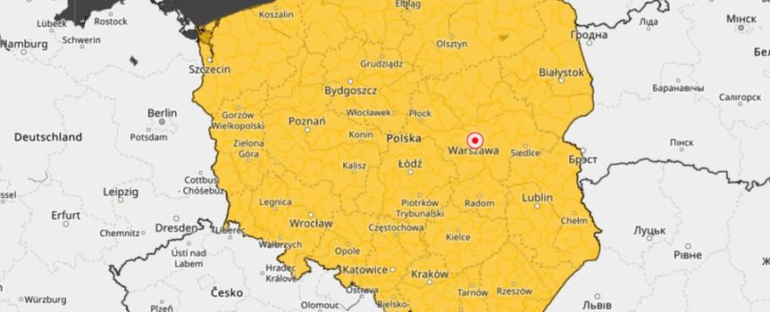 Mapa ostrzeżeń IMGW