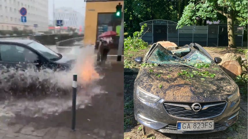 Skutki nawałnicy w Gdyni
