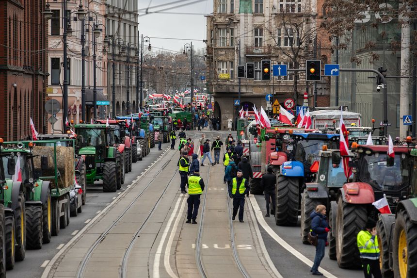 Protest rolników w Bydgoszczy
