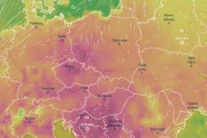 Mapa temperatury w Europie