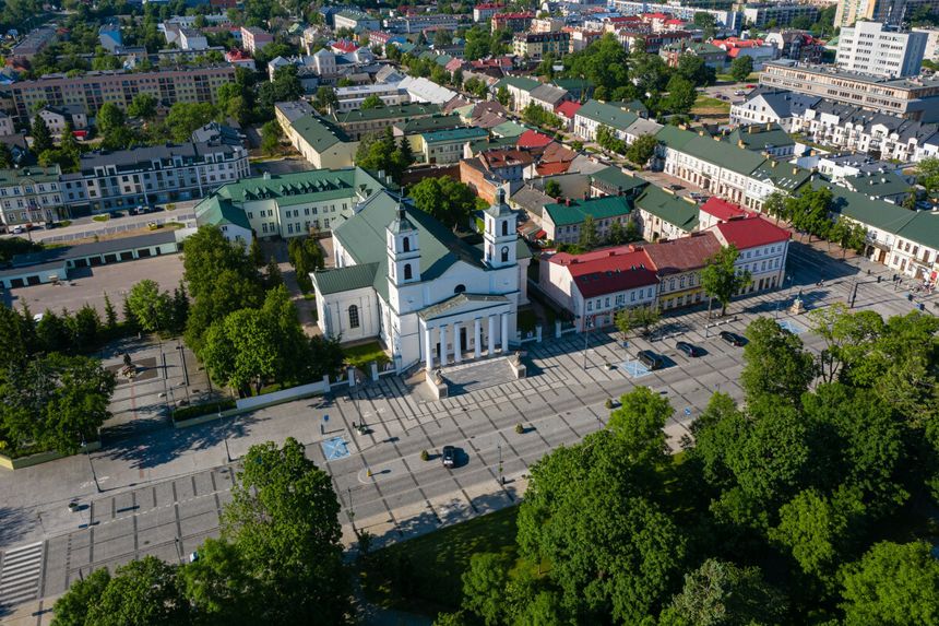 Suwałki z lotu ptaka