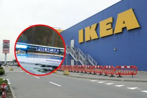 Ikea i radiowóz policji