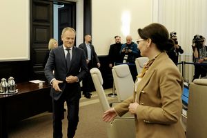Donald Tusk i Marzena Okła-Drewnowicz