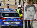 Policjanci i wizerunek poszukiwanego mężczyzny