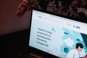 Vinted na ekranie komputera