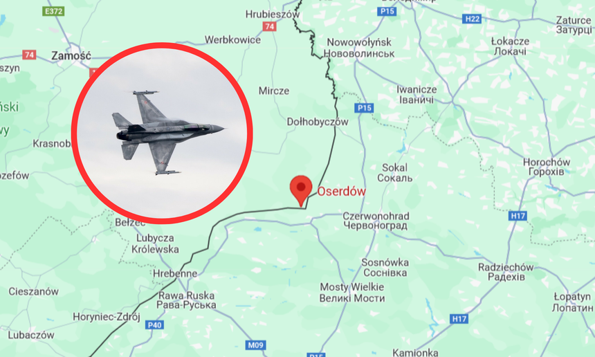 Mapa i myśliwiec
