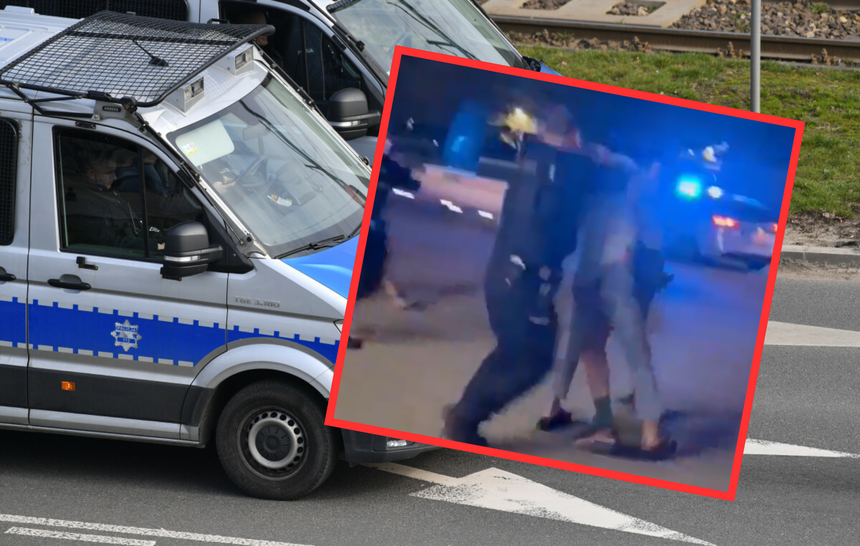 Bójka z policjantami na Bulwarach Wiślanych