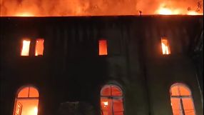 Pożar w zabytkowym pałacu we Wrocławiu