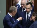 Donald Tusk i Andrzej Domański