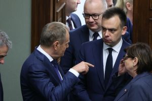 Donald Tusk i Andrzej Domański
