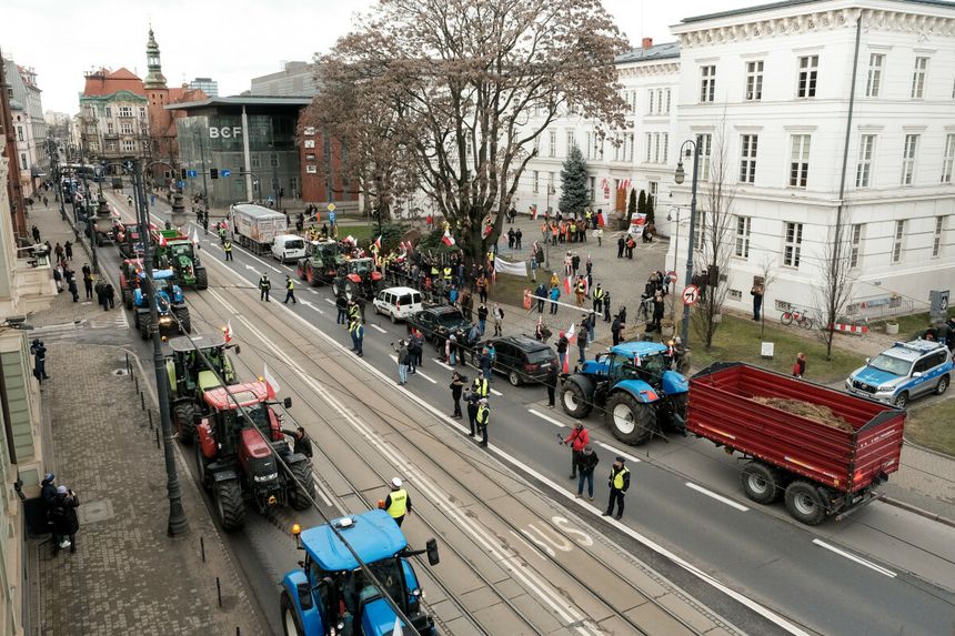 Protest rolników w Bydgoszczy