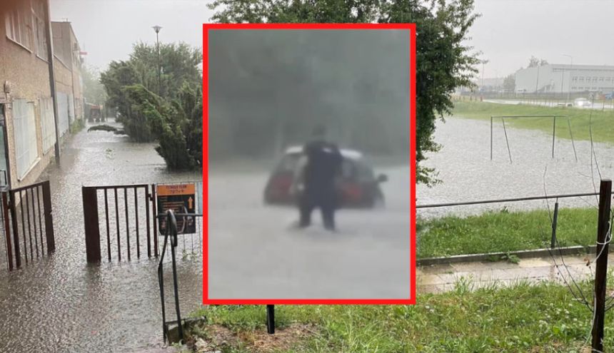 Ulewa w Zamościu