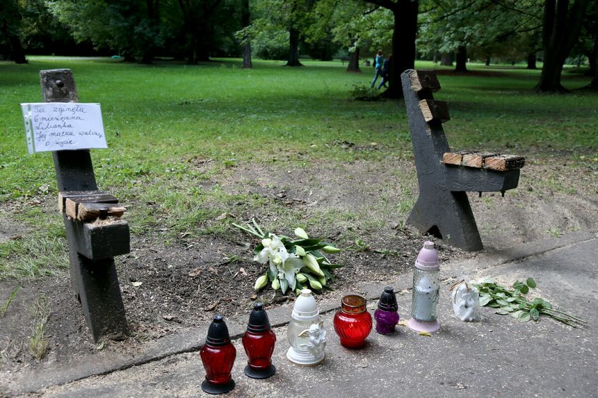 miejsce tragedii w parku Praskim