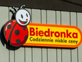 Biedronka szyld sklepu