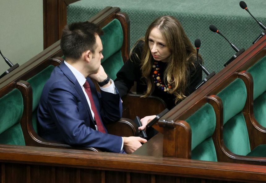 Andrzej Domański i Agnieszka Dziemianowicz-Bąk