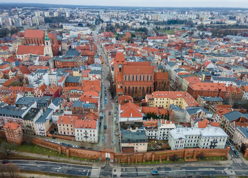 Toruń z lotu ptaka