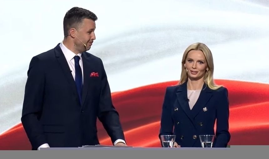 Prowadzący debatę w TVP