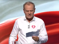 Donald Tusk w czasie debaty w TVP