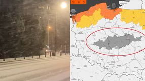 Burza śnieżna w Warszawie