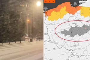Burza śnieżna w Warszawie