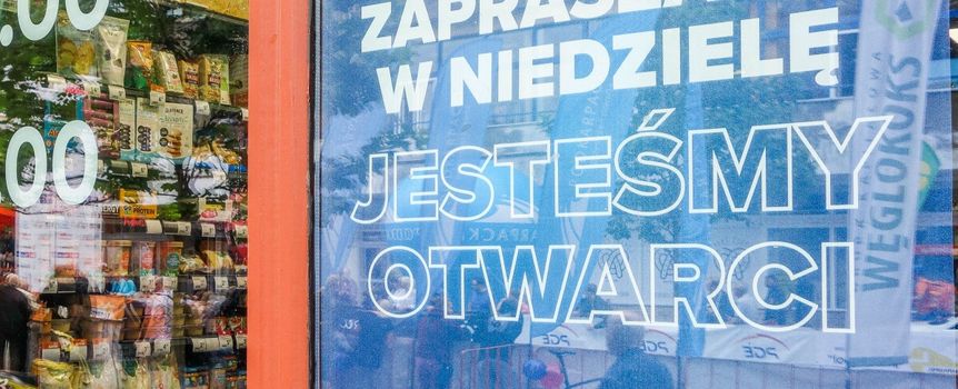 infrormacja o otwieraniu sklepu w niedziele