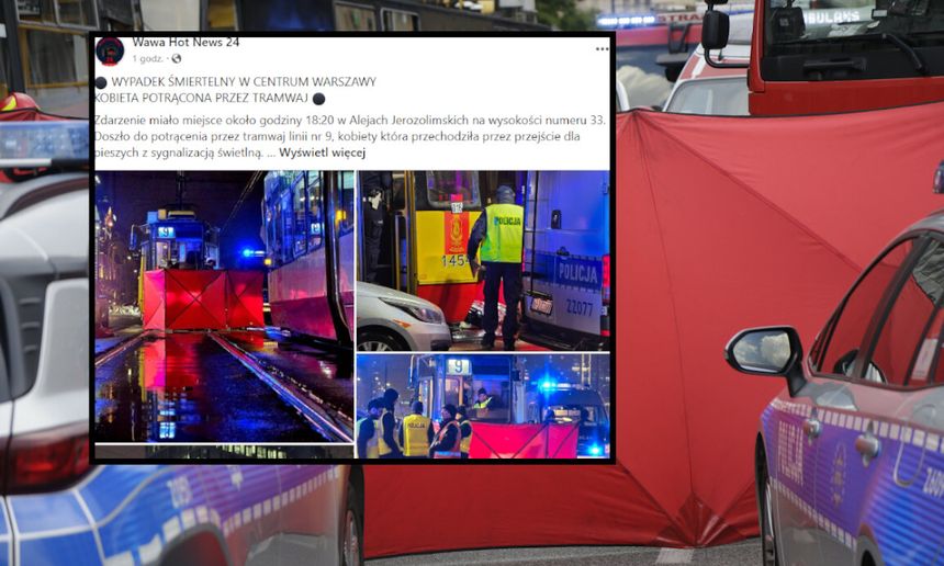 Wypadek w centrum Warszawy