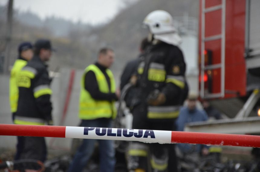 Taśma policyjna, miejsce wypadku