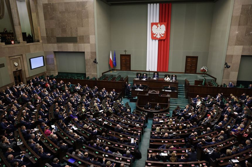 sala plenarna Sejmu podczas obrad