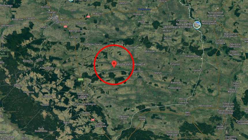 Rakieta spadła na Polskę