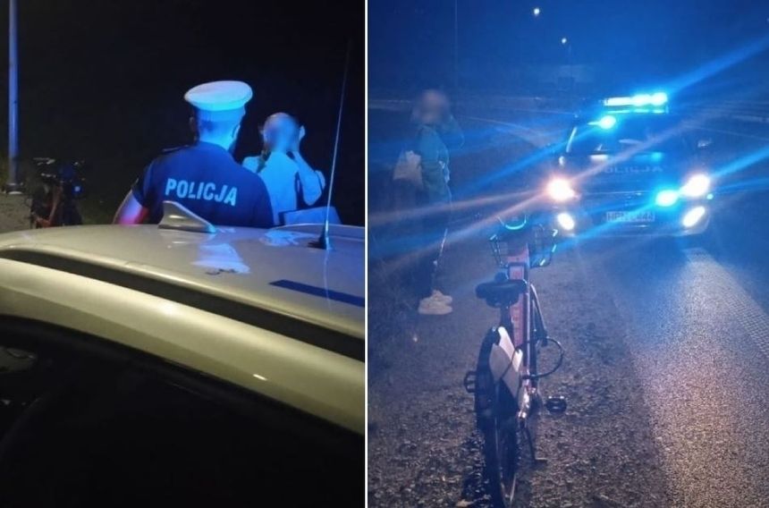 Kobieta jechała rowerem po Obwodnicy Trójmiasta