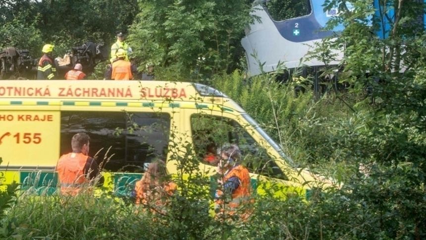 Wypadek na kolei w Czechach