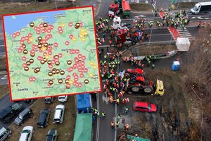 Mapa strajku rolników 20.02.2024