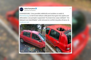 meteoryt spadł na samochód