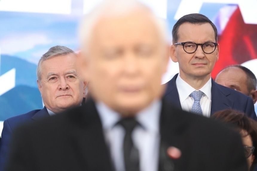 Jarosław Kaczyński, Piotr Gliński i Mateusz Morawiecki