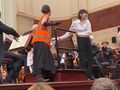 protest aktywistek w Filharmonii Narodowej