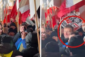 Szarpanina na "Proteście Wolnych Polaków"