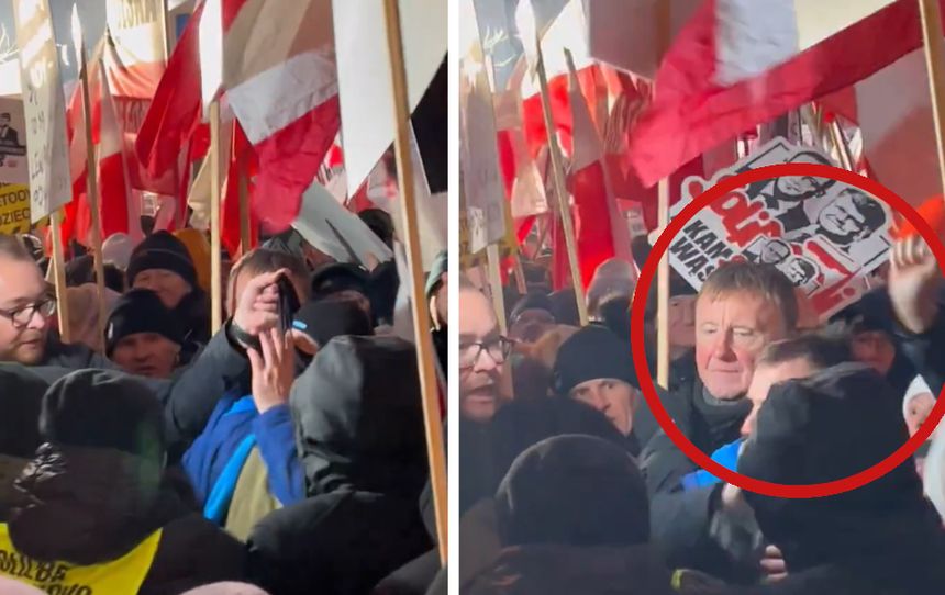 Szarpanina na "Proteście Wolnych Polaków"