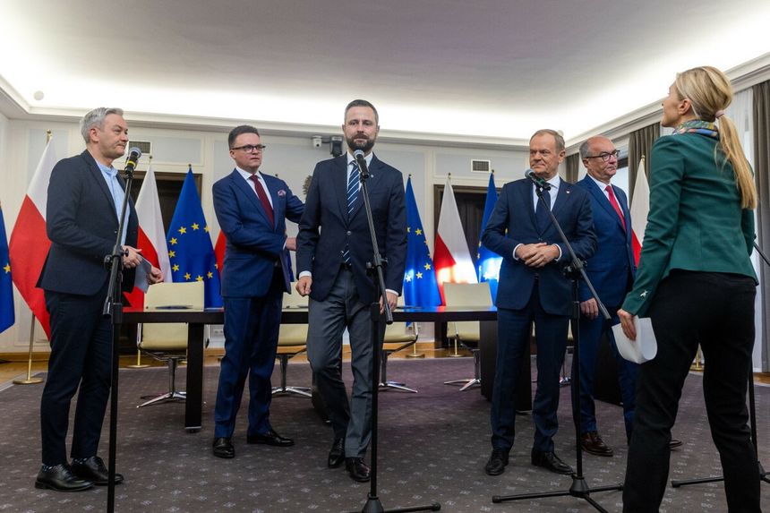Robert Biedron, Szymon Holownia, Wladyslaw Kosiniak-Kamysz, Donald Tusk, Wlodzimierz Czarzasty