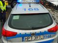 Policja na miejscu wypadku