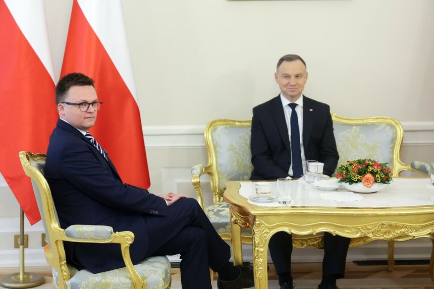 Szymon Hołownia i Andrzej Duda